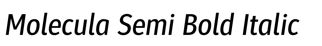 Molecula Semi Bold Italic
